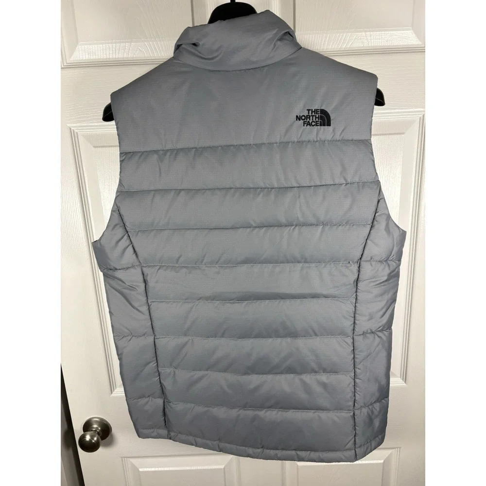 The North Face Aconcagua 2 Down Puffer Vest Mens Size L Large Gray 550 Fill